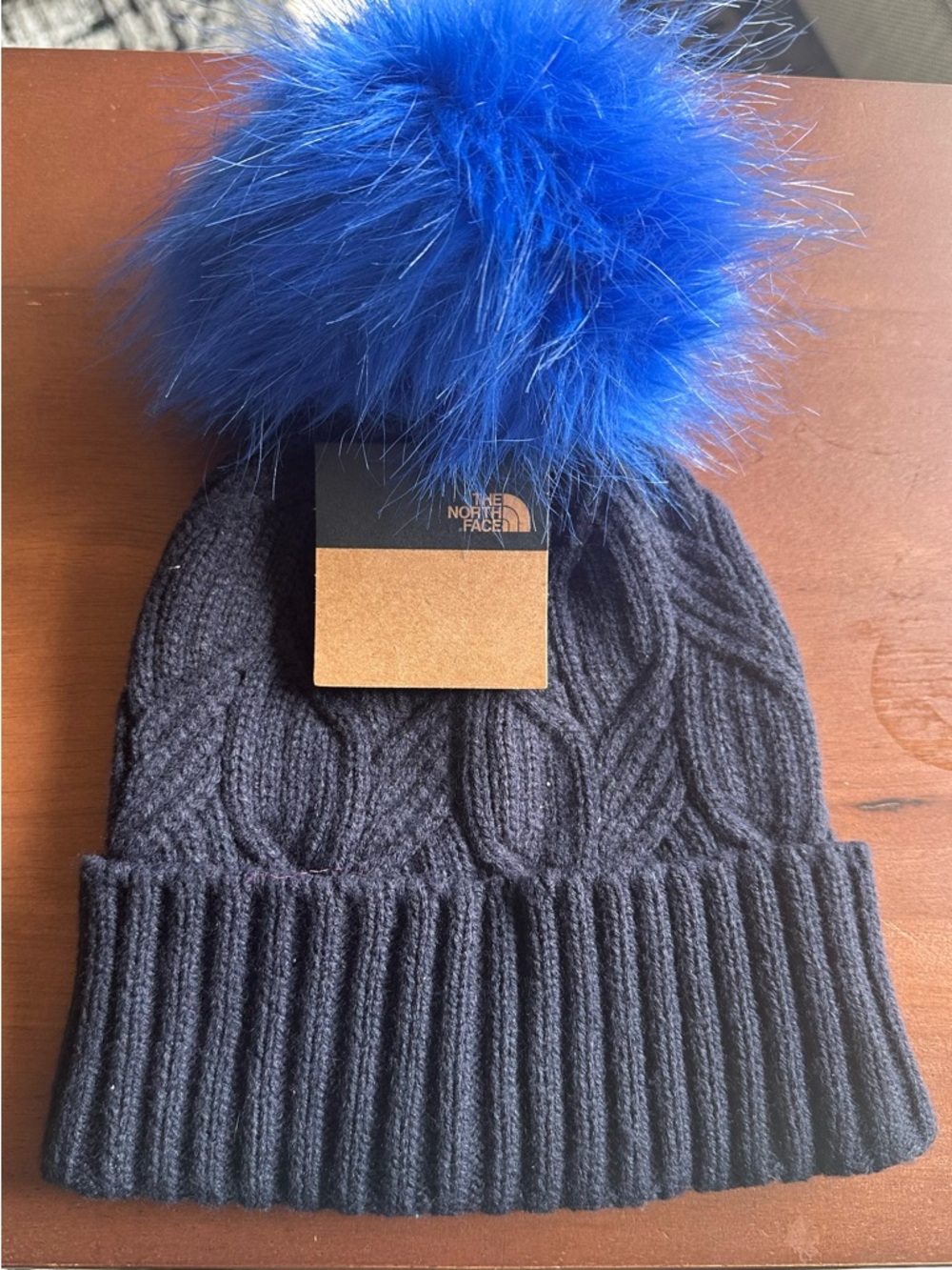 The North Face Oh Mega Fur Pom Beanie - AVIATOR NAVY